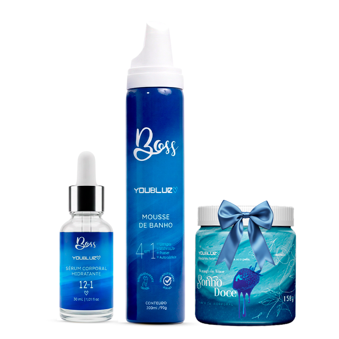 Kit Mousse de Banho + Sérum Clareador = Manteiga Corporal
